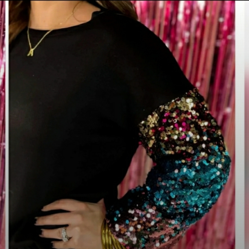 Women's Sequin Top - Picture 2 of 2